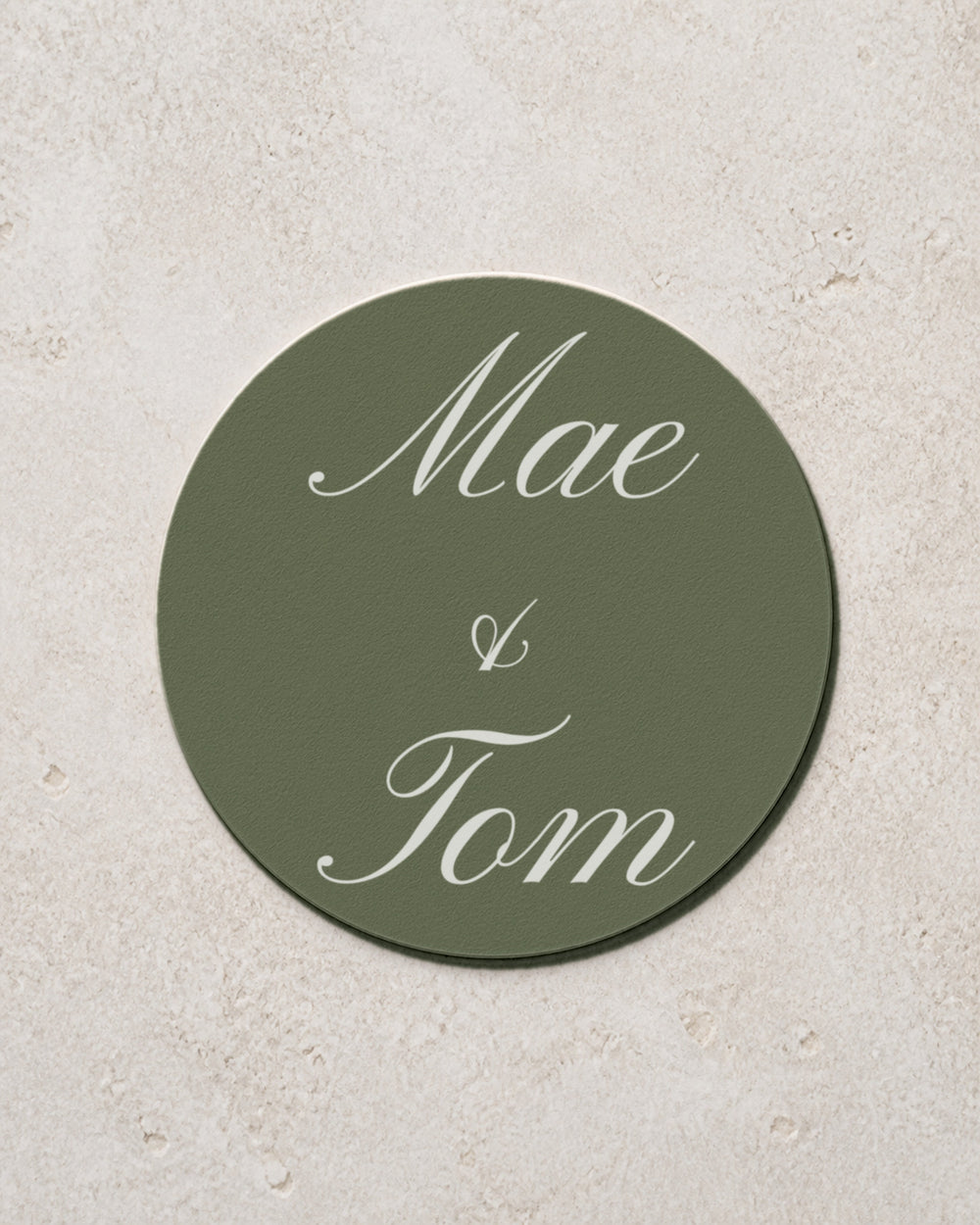 Personalised wedding coasters