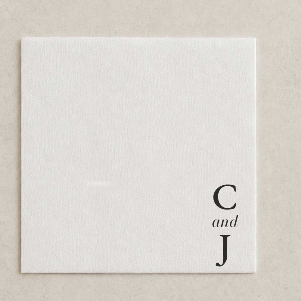 Personalised wedding napkins