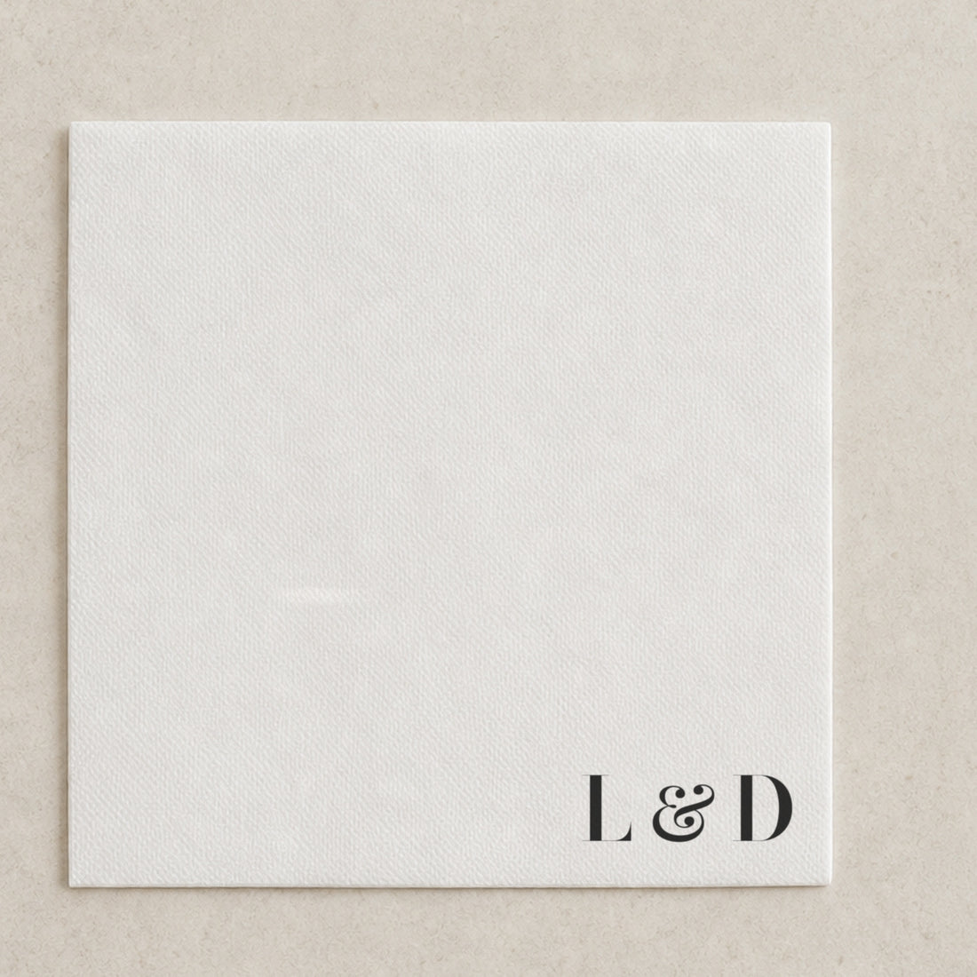 The Onyx cocktail napkin, personalised and printed in Australia