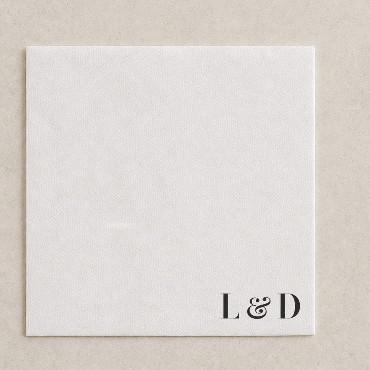 The Onyx cocktail napkin, personalised and printed in Australia