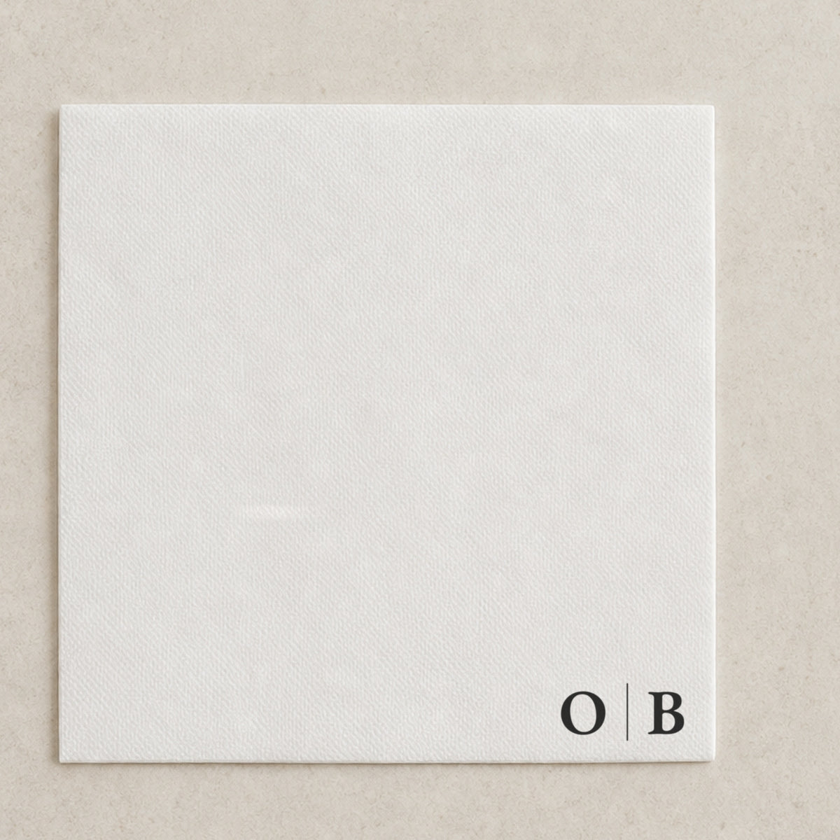 The Column cocktail napkin, personalised and printed in Australia