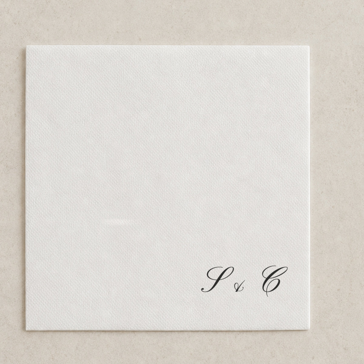 The Cotton cocktail napkin, personalised and printed in Australia