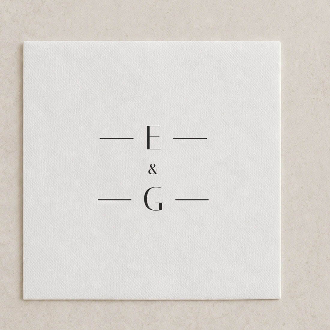 The Laurel cocktail napkin, personalised and printed in Australia