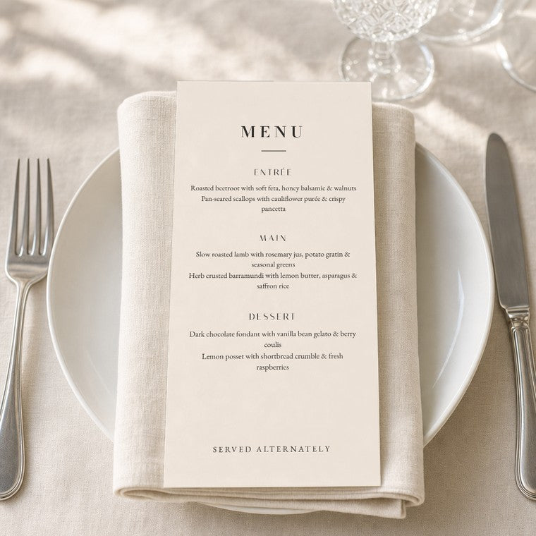 The Mist menu, close detail