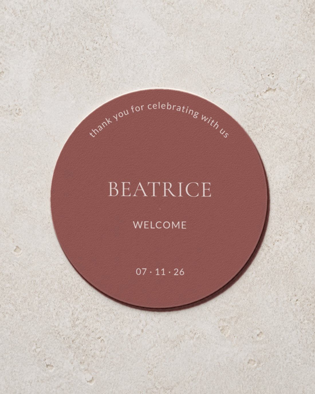 Nell coaster in Burgundy