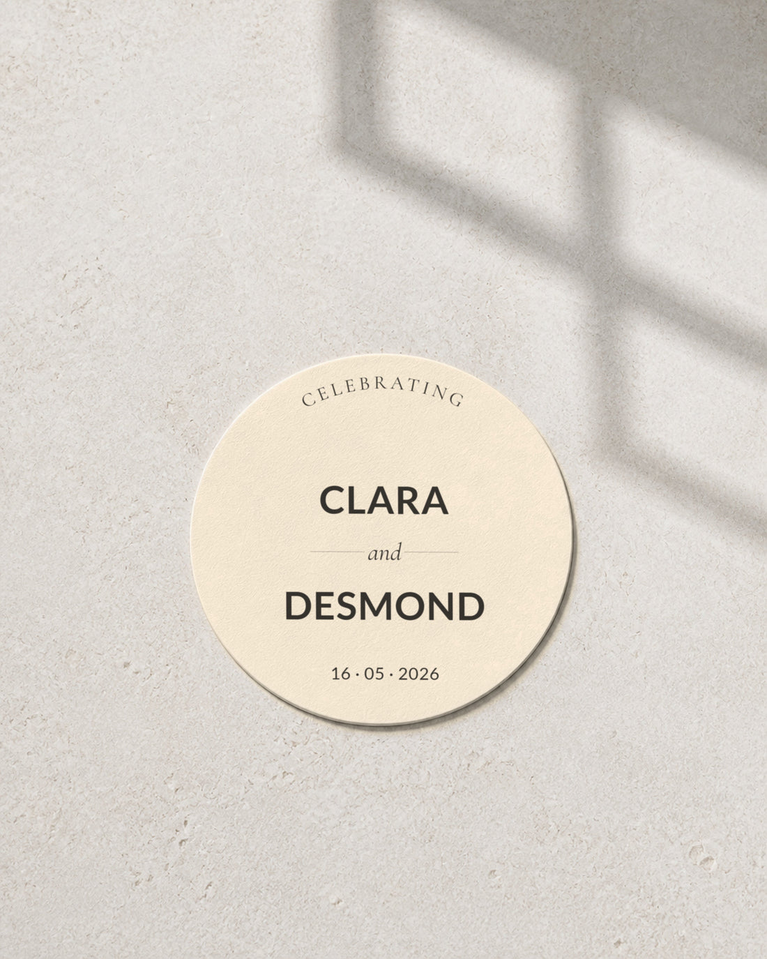 Claret ivory coaster in window light