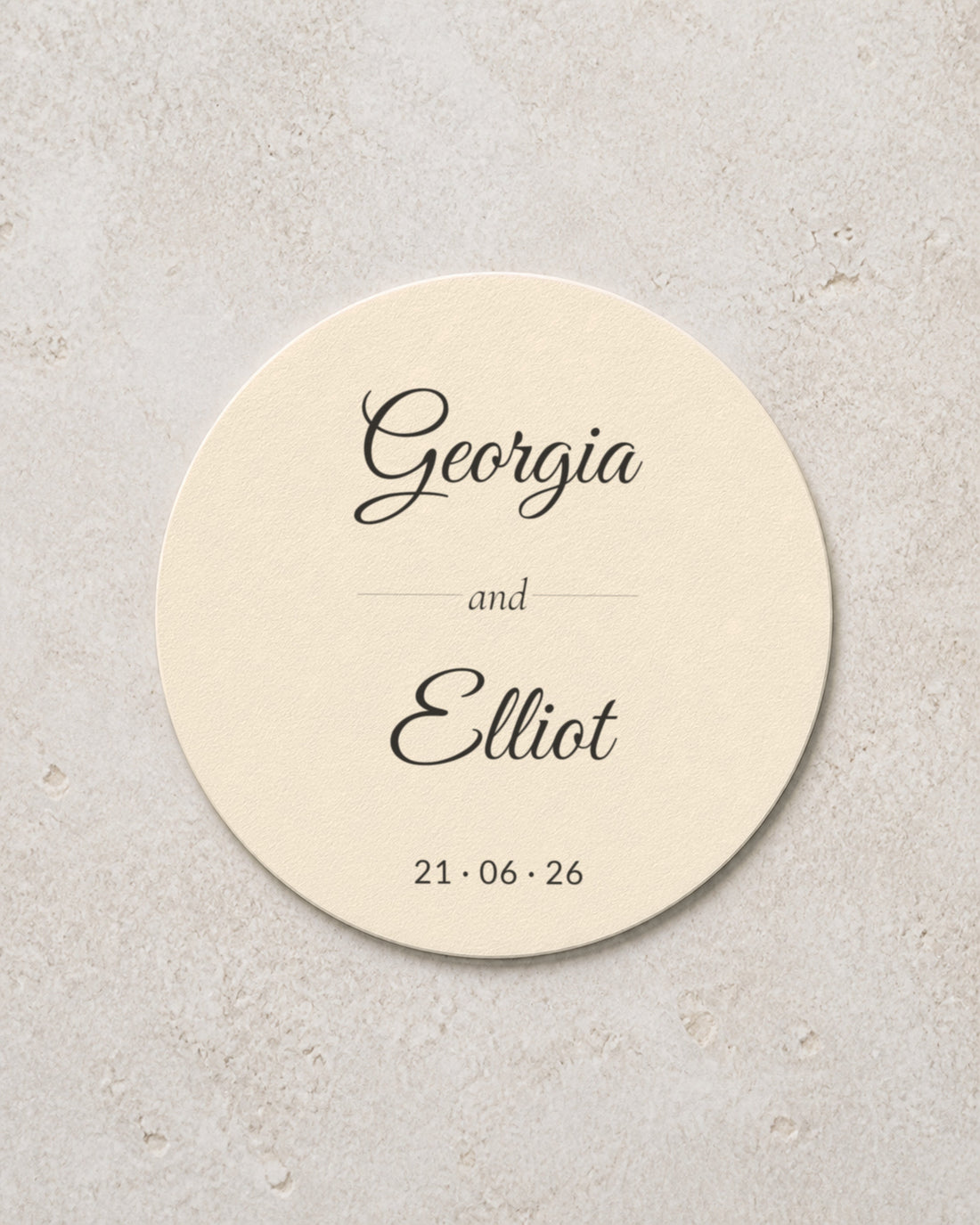 The Rosalie personalised coaster, printed in Australia