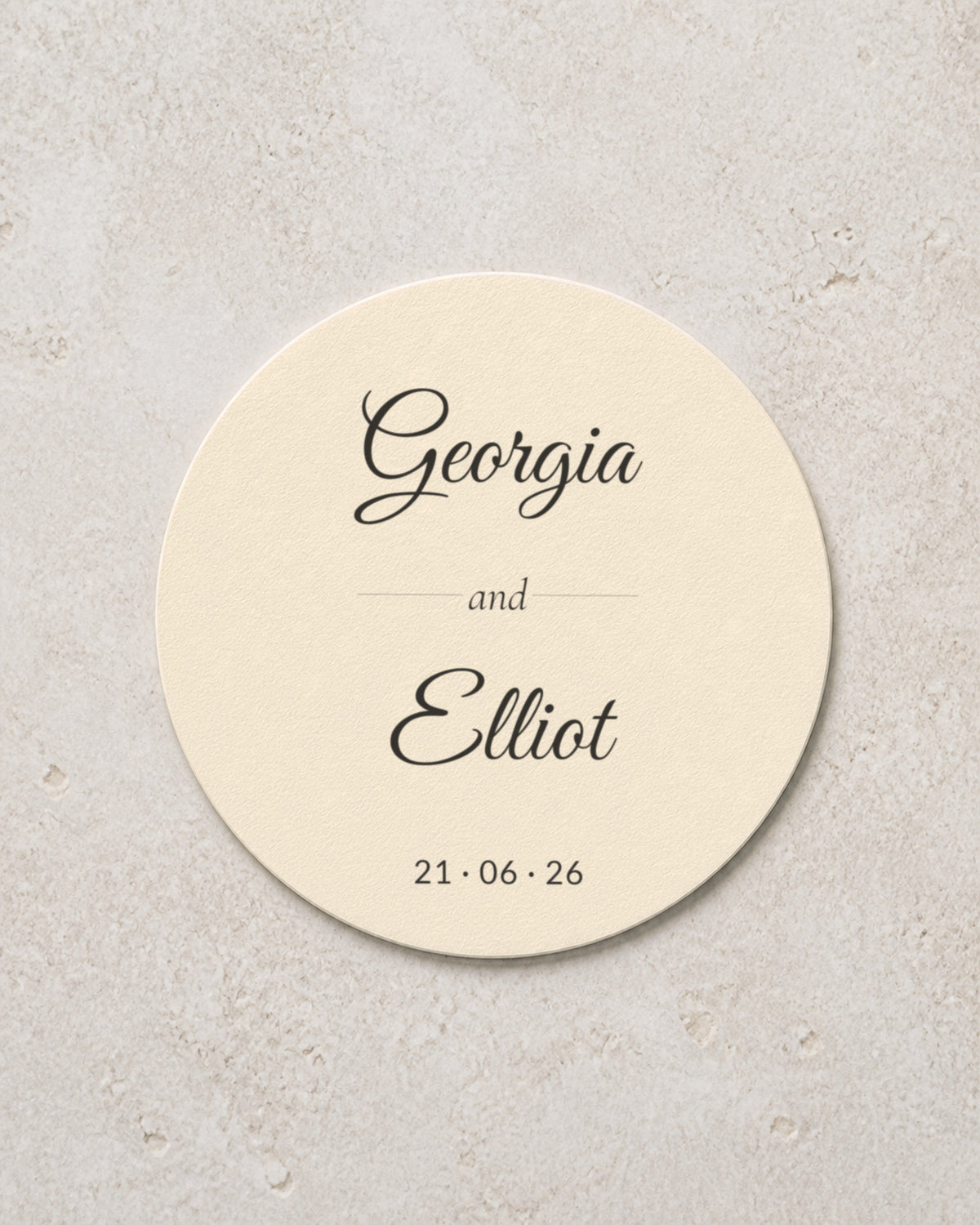 The Rosalie personalised coaster, printed in Australia