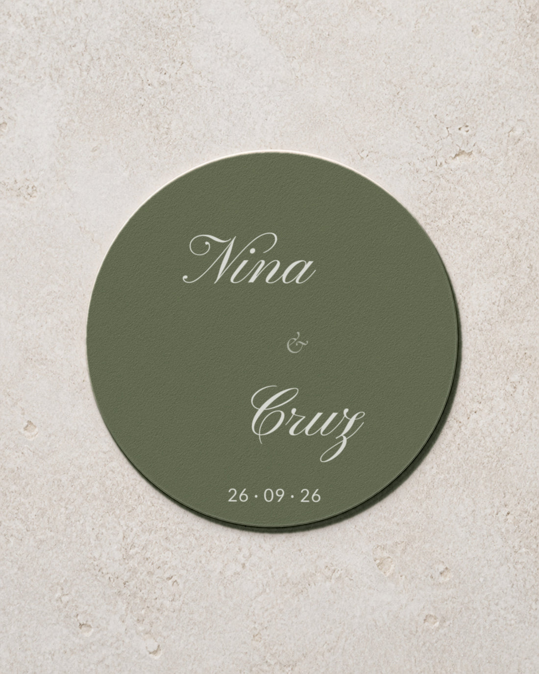 The Everly personalised coaster, printed in Australia