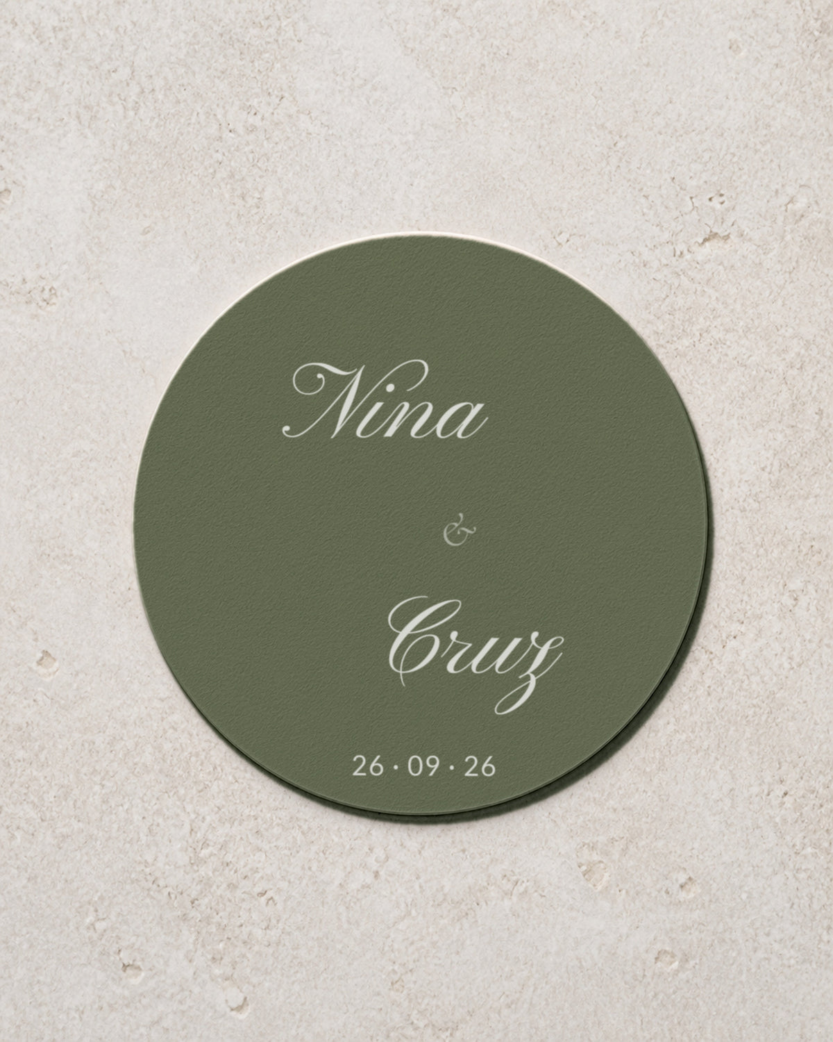 The Everly personalised coaster, printed in Australia