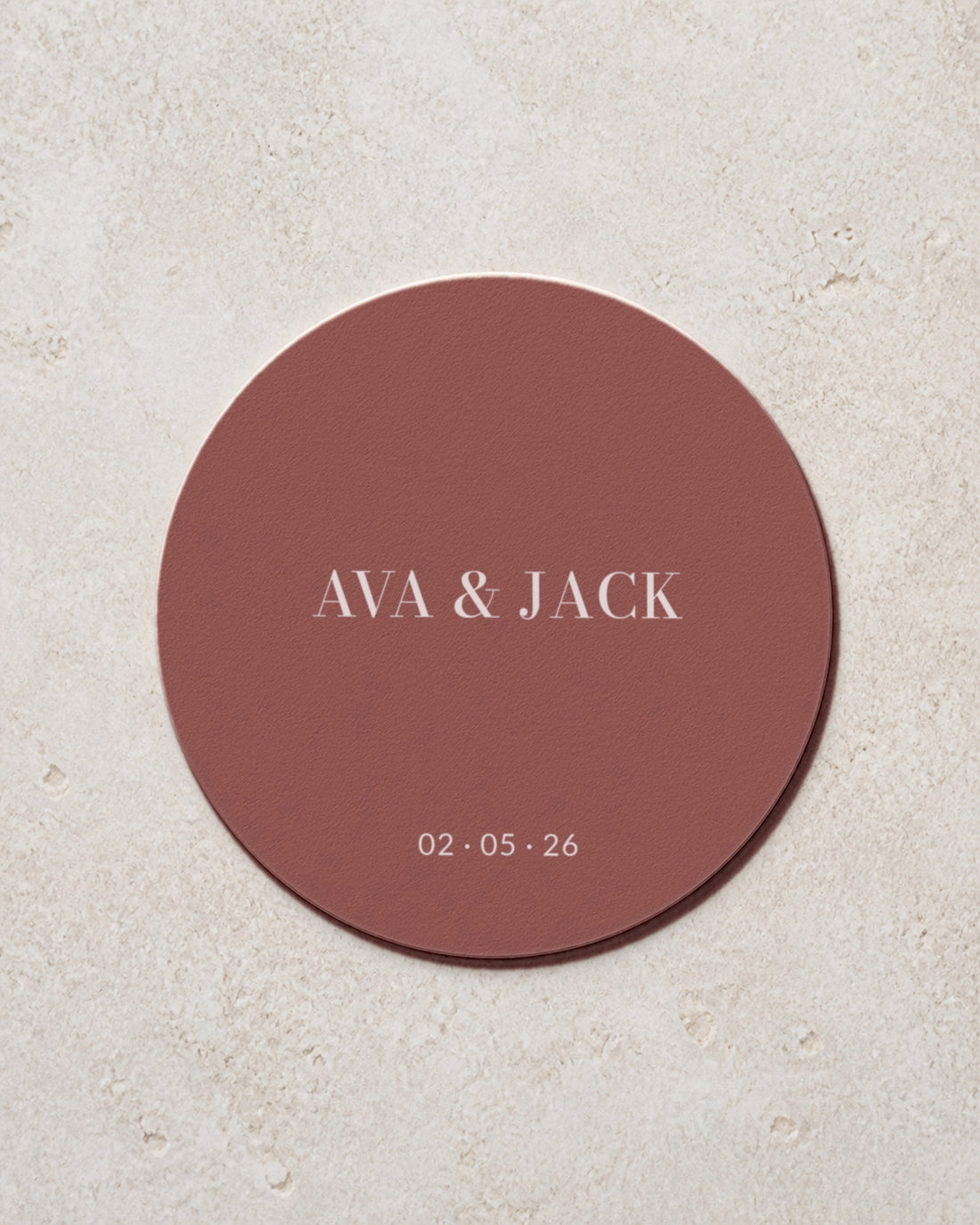 Marble coaster in Burgundy