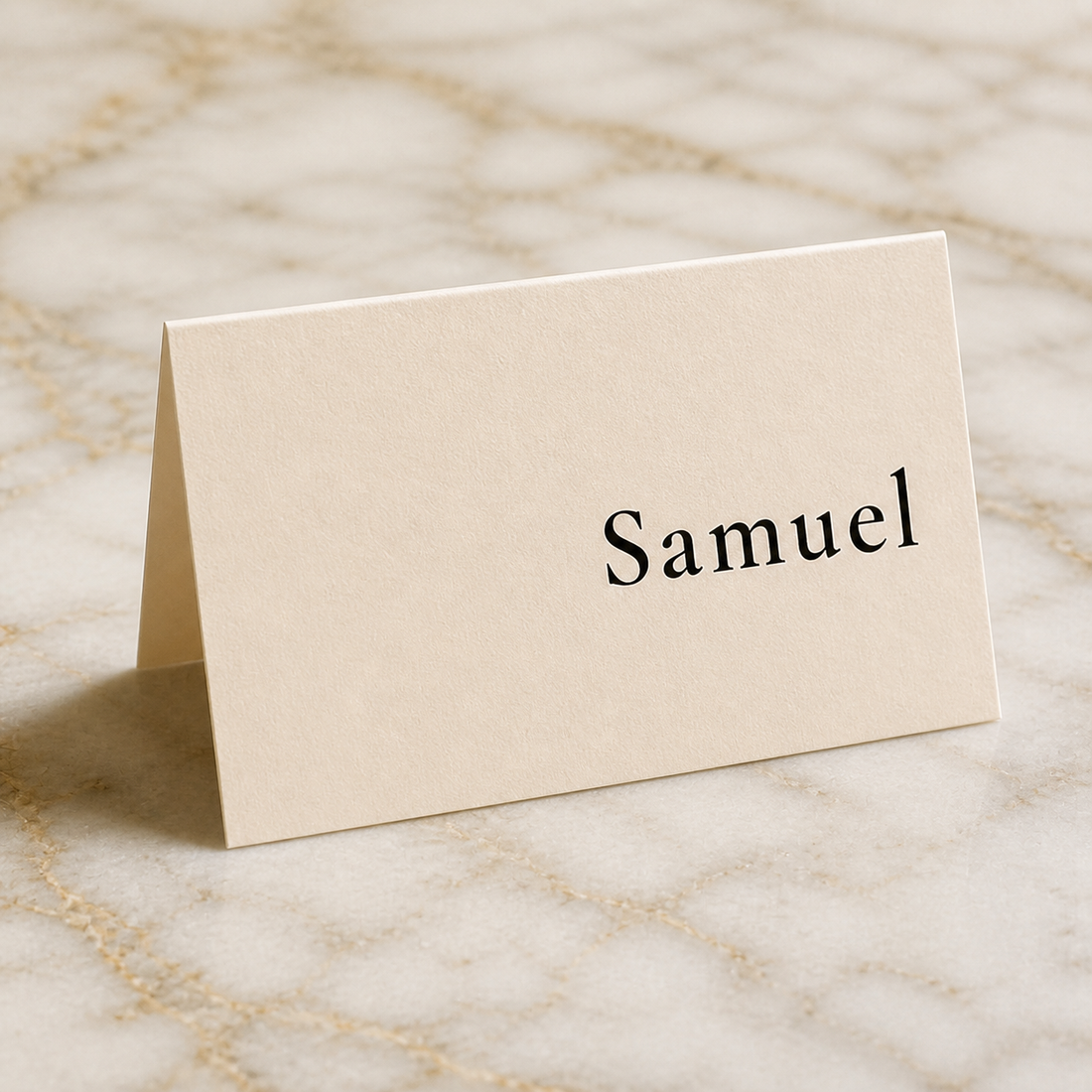 Arlington place card, close paper detail