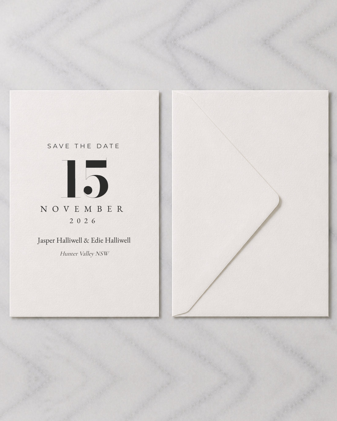 The Kirribilli save the date, shown with its envelope