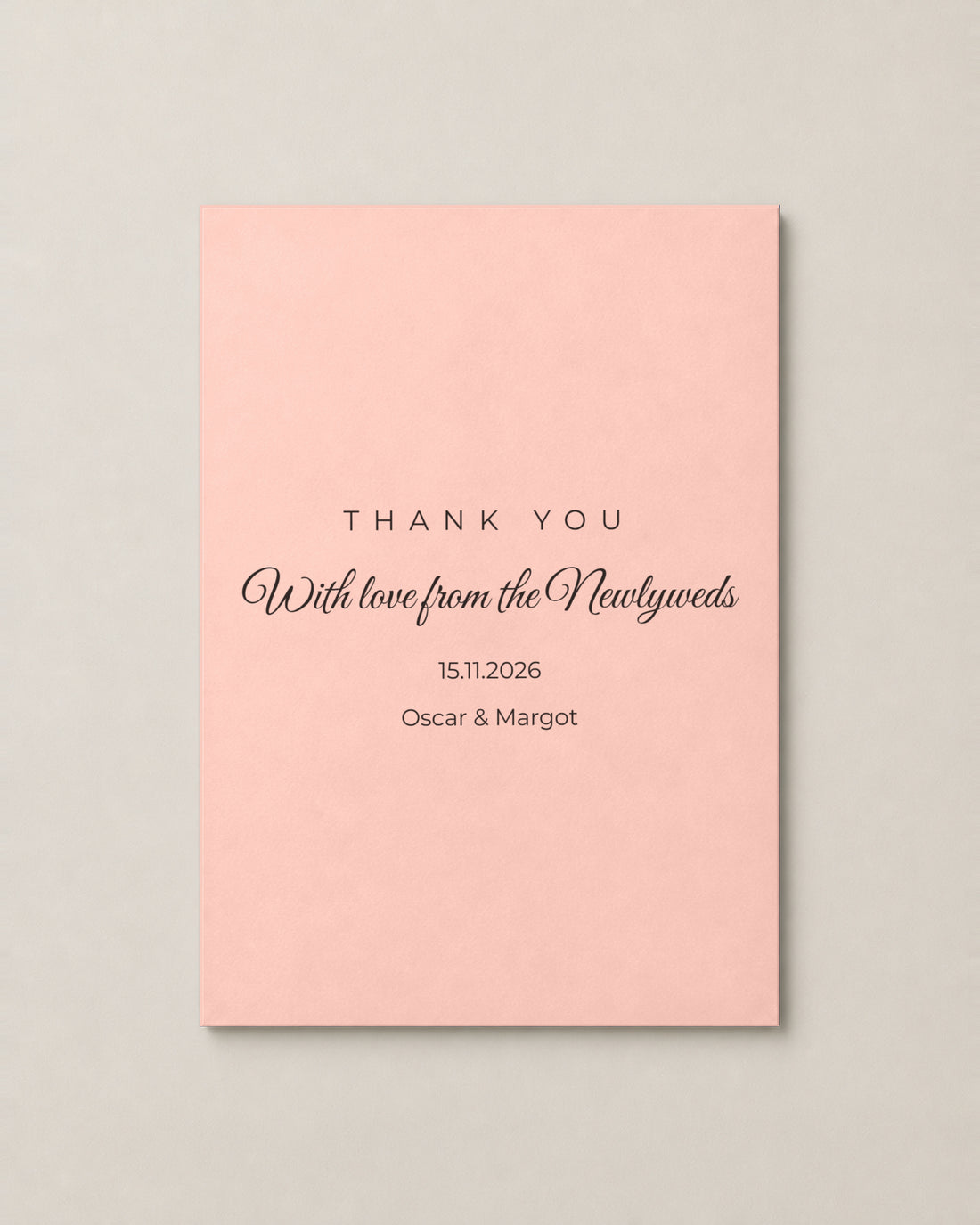 The Clover thank you card, personalised and printed in Australia