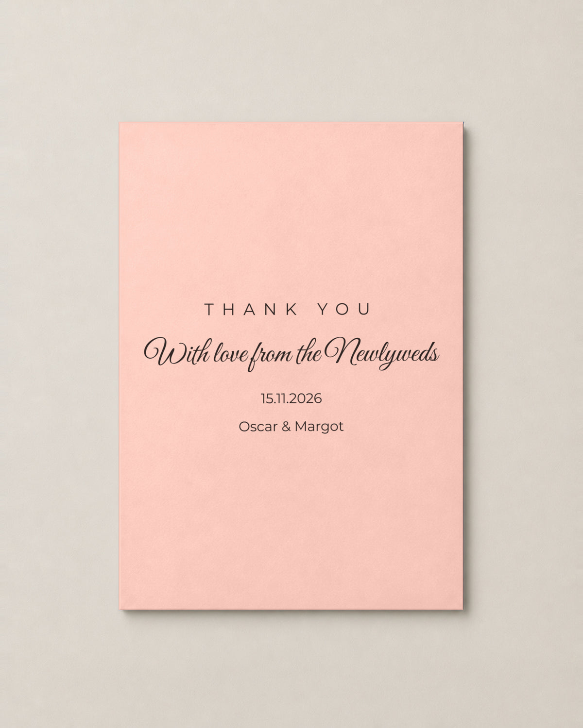 The Clover thank you card, personalised and printed in Australia