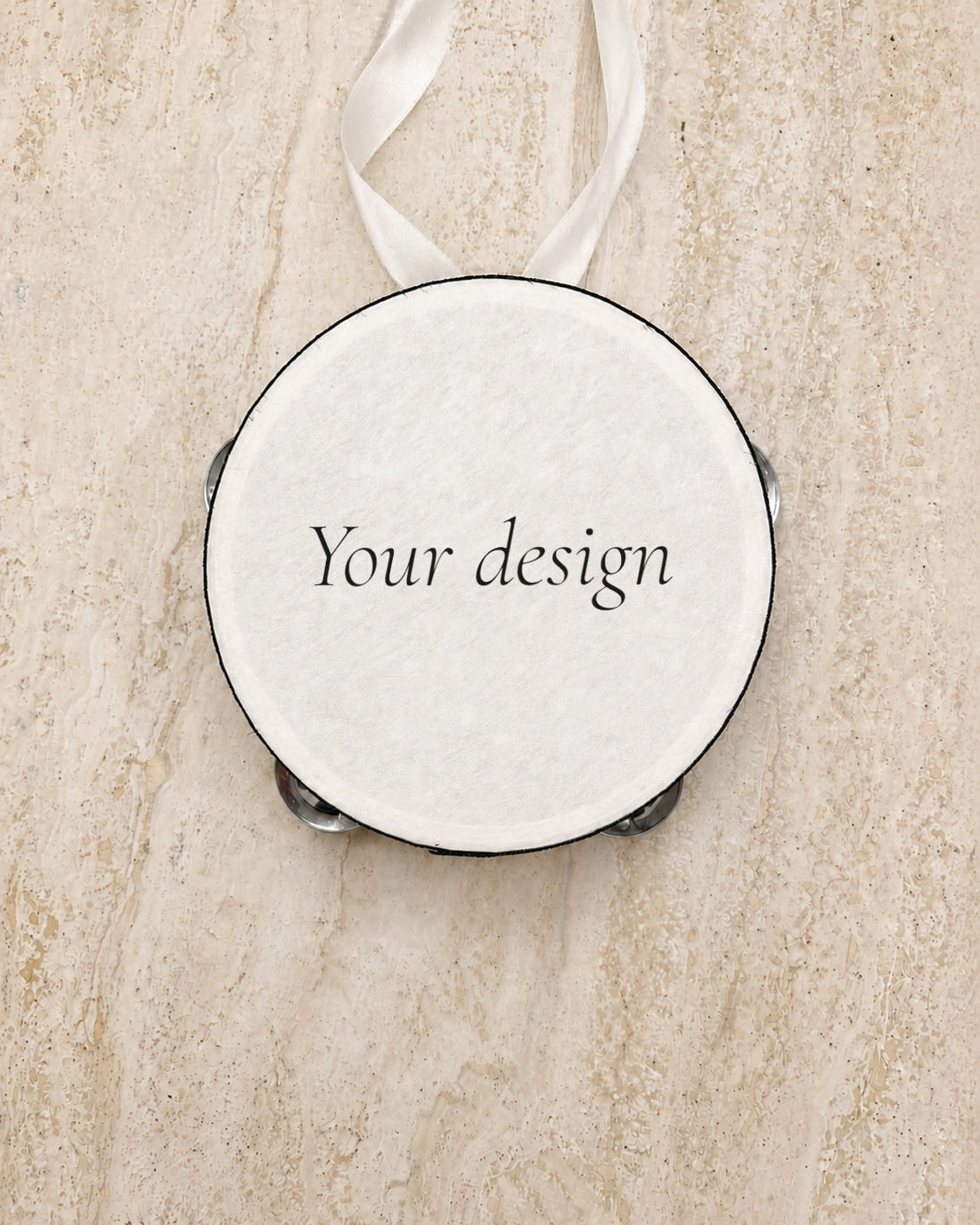 The Your Design tambourine, ribbon view