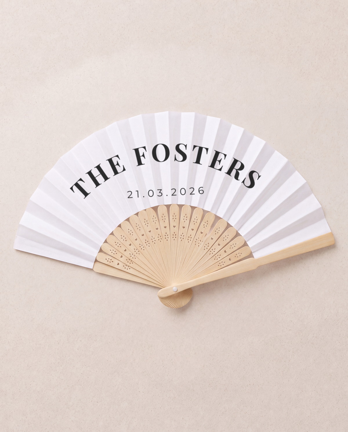 Personalised wedding fans