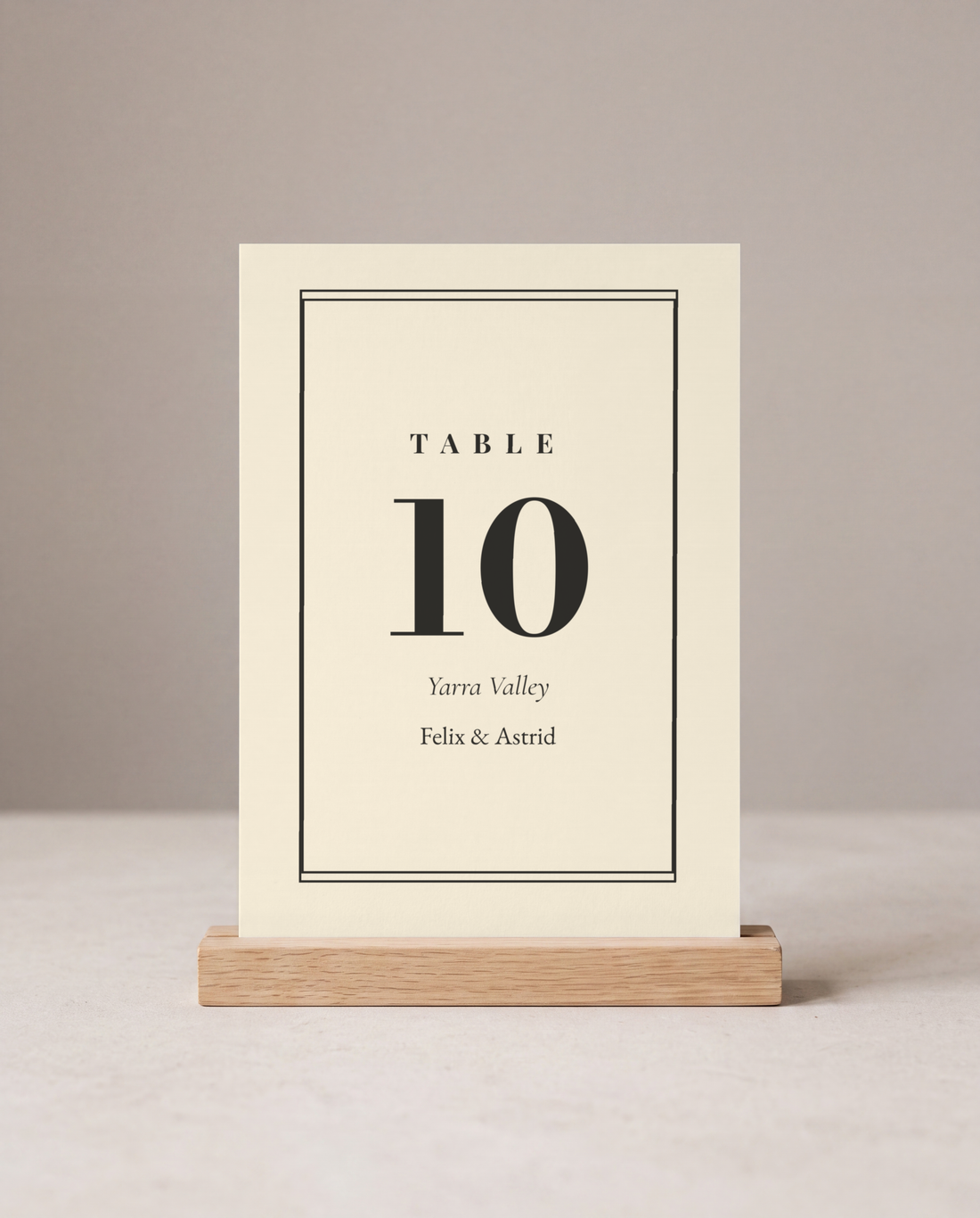 The Bordeaux table number, second view