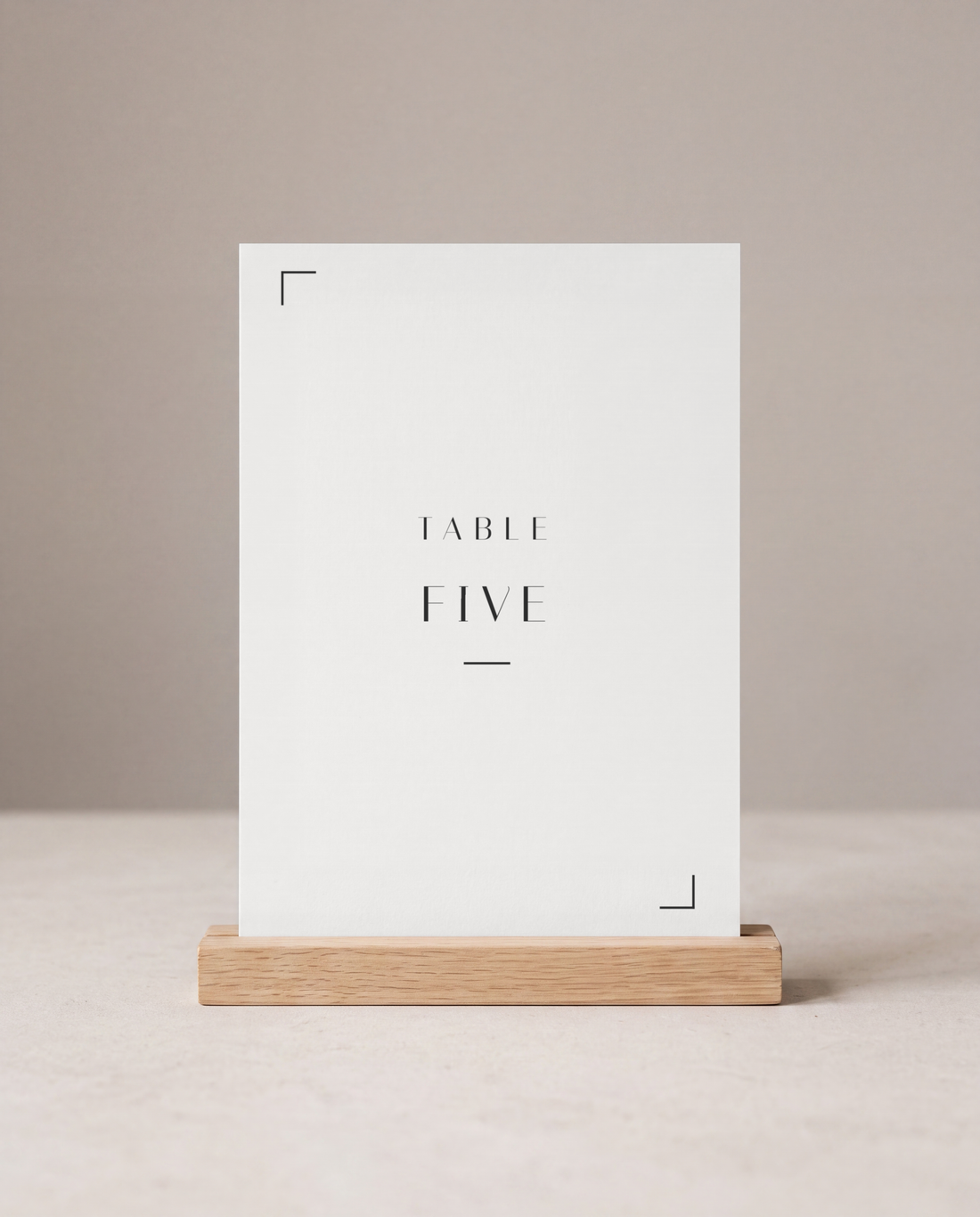 The Cloud table number, close detail