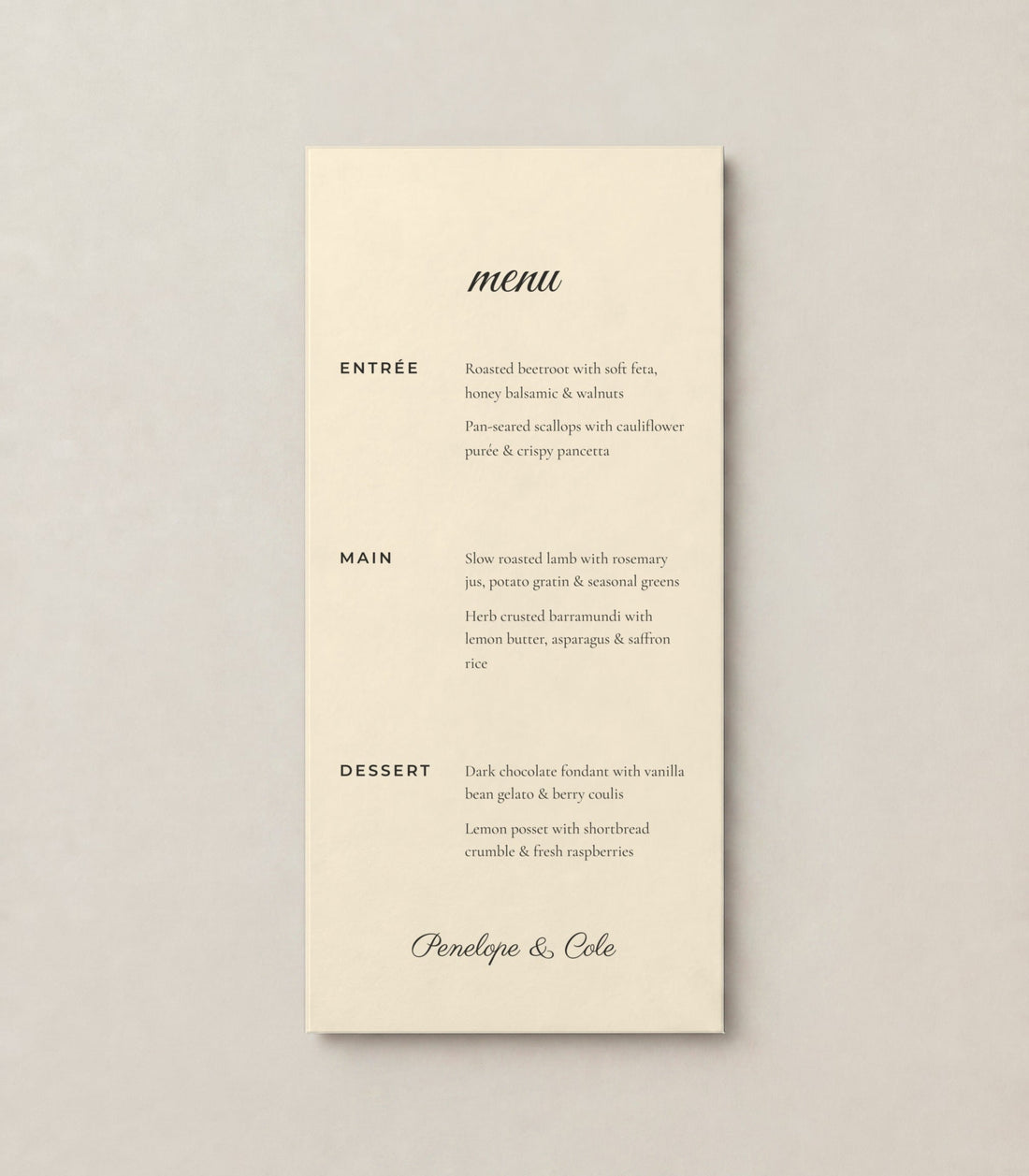 Menu 07, ivory 49