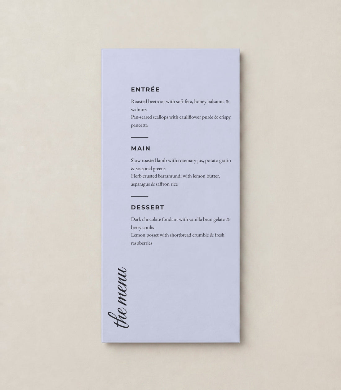 Menu 11, pansy 68