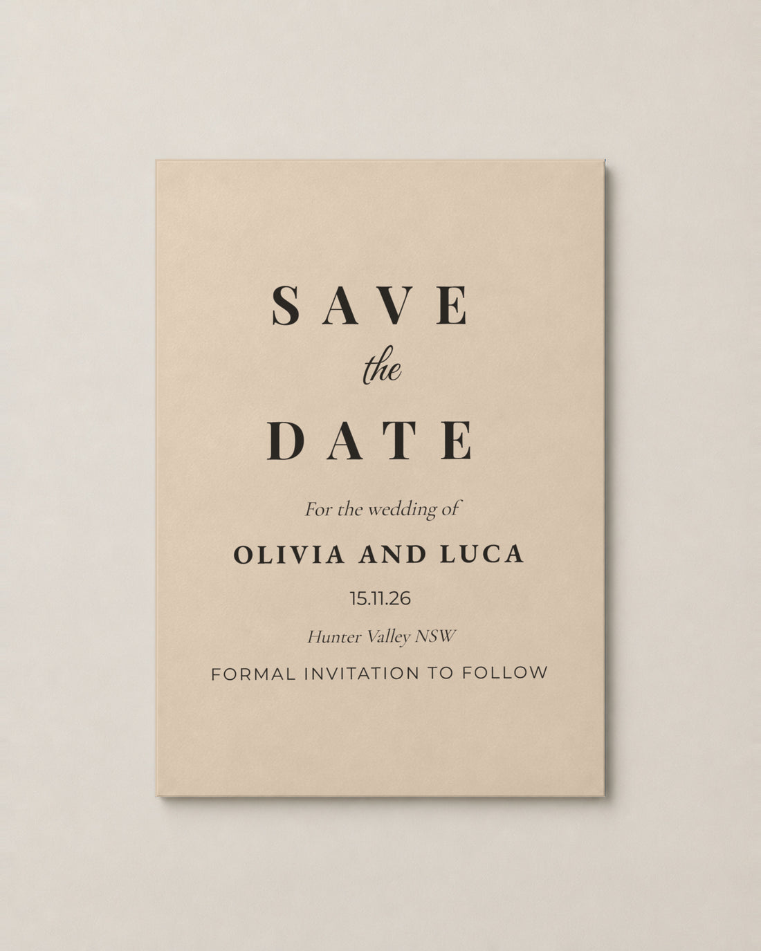 The Sorrento save the date, second colour