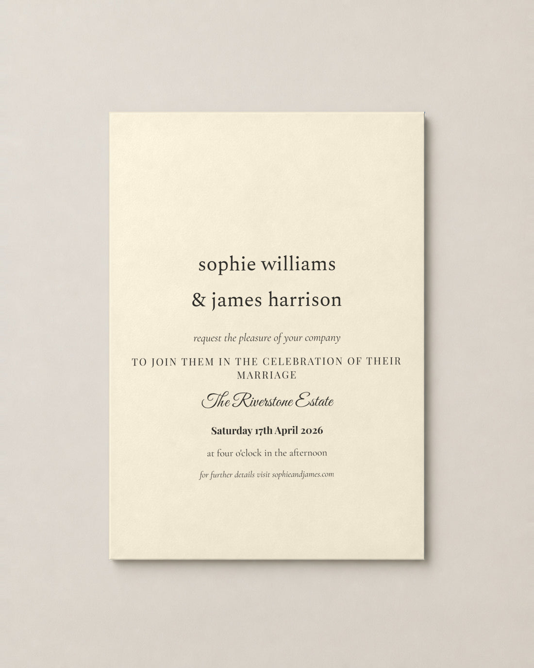 The Clover invitation, second colour