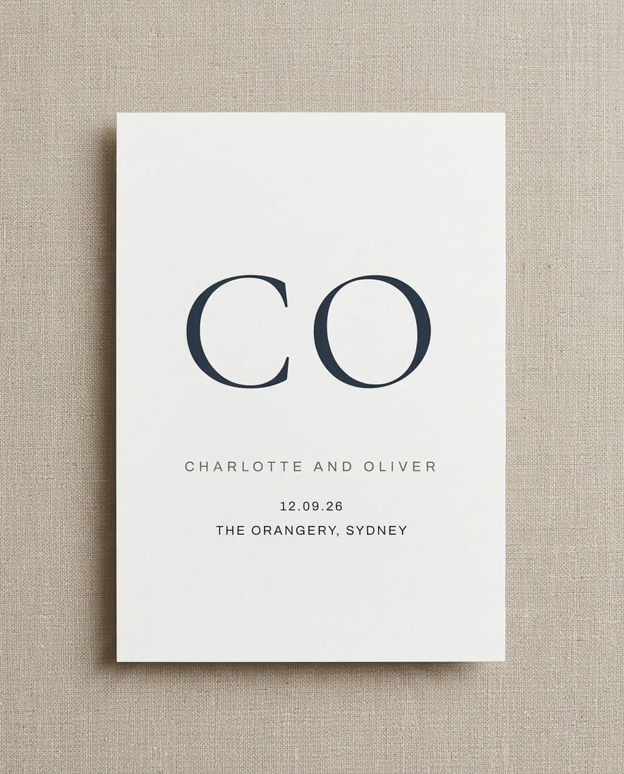 Personalised wedding invitations, made in Australia by Solène
