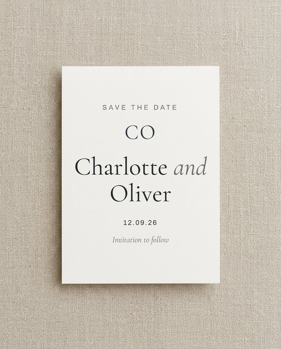 Personalised save the date cards, made in Australia by Solène