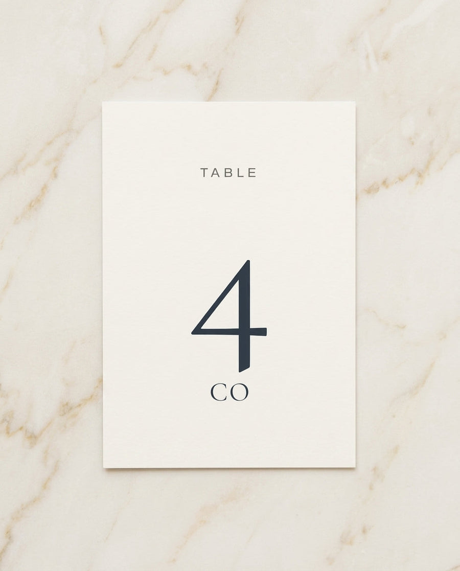 Personalised wedding table number, made in Australia by Solène