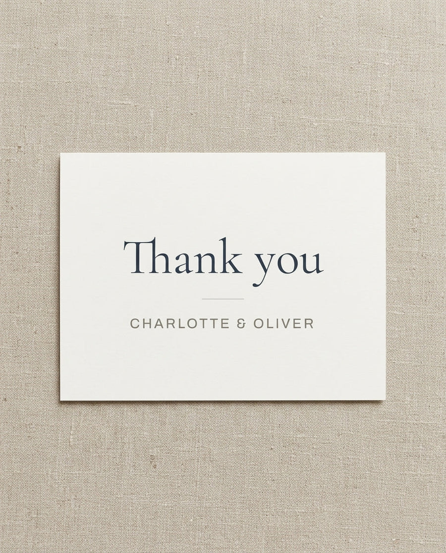 Personalised thank you cards, made in Australia by Solène