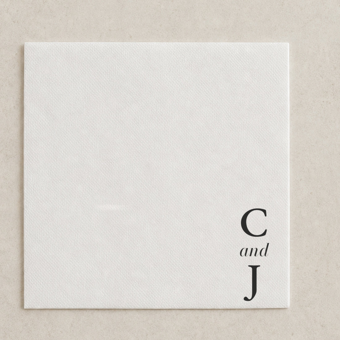 The Almond cocktail napkin, personalised and printed in Australia