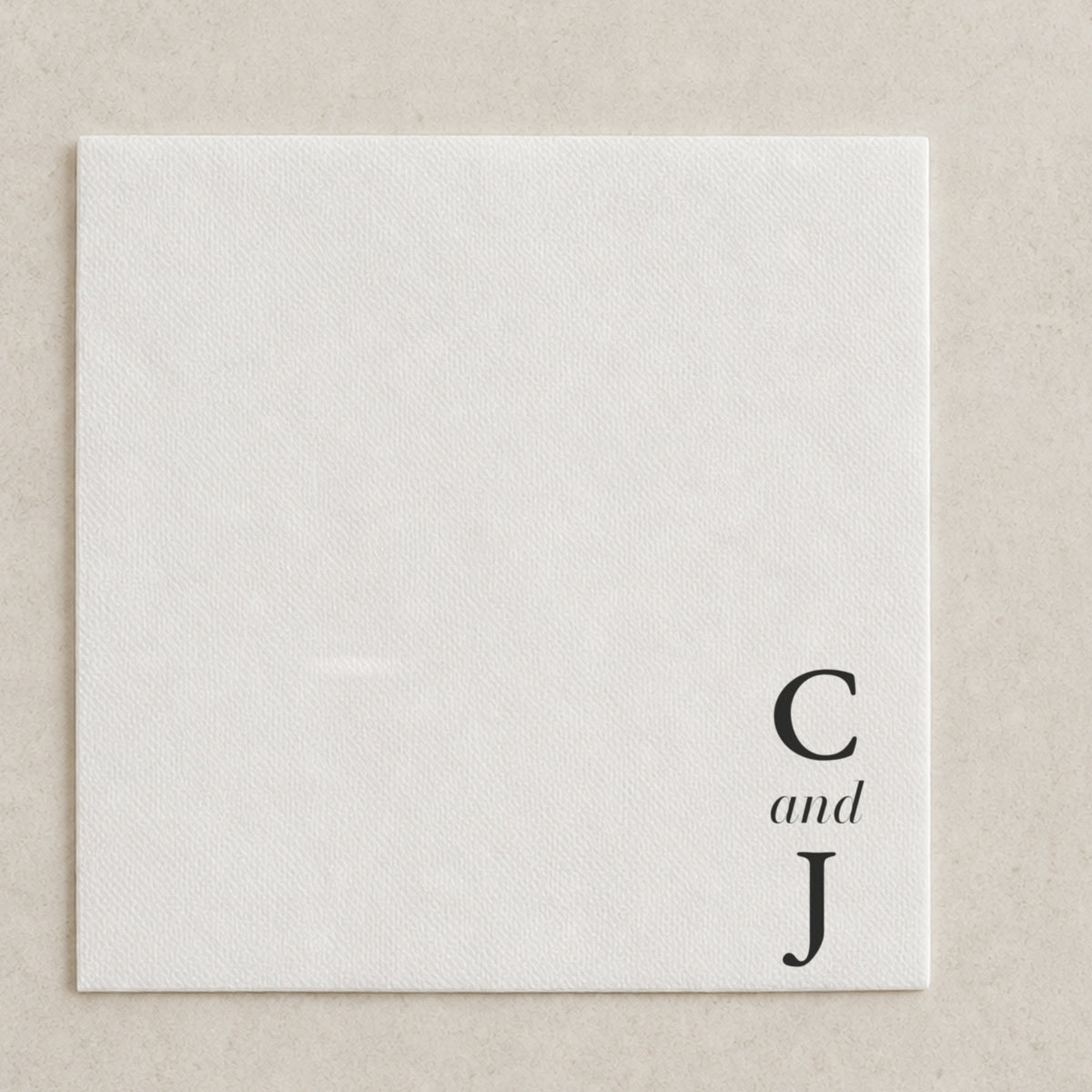 The Almond cocktail napkin, personalised and printed in Australia