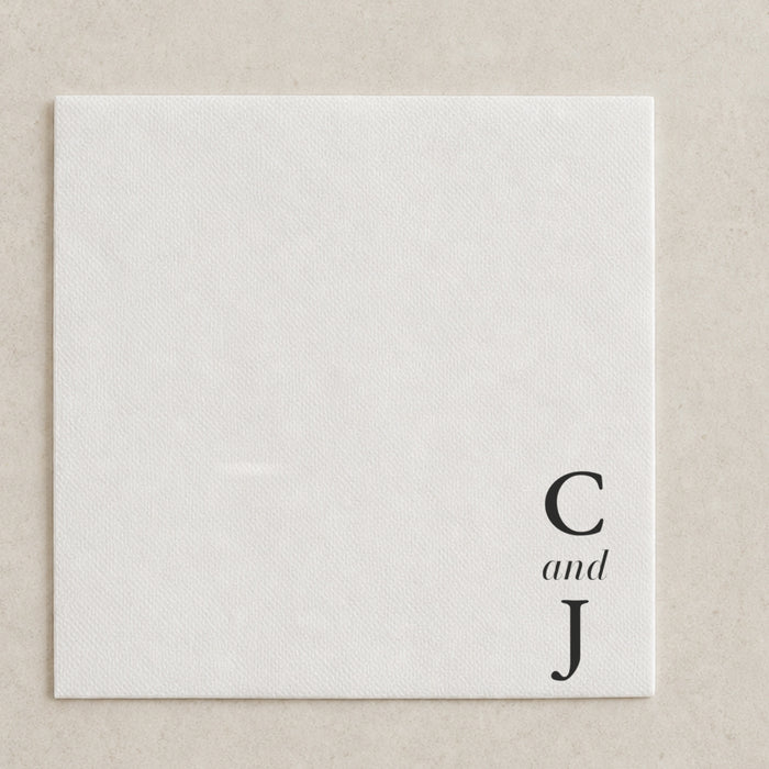 The Almond cocktail napkin, personalised and printed in Australia