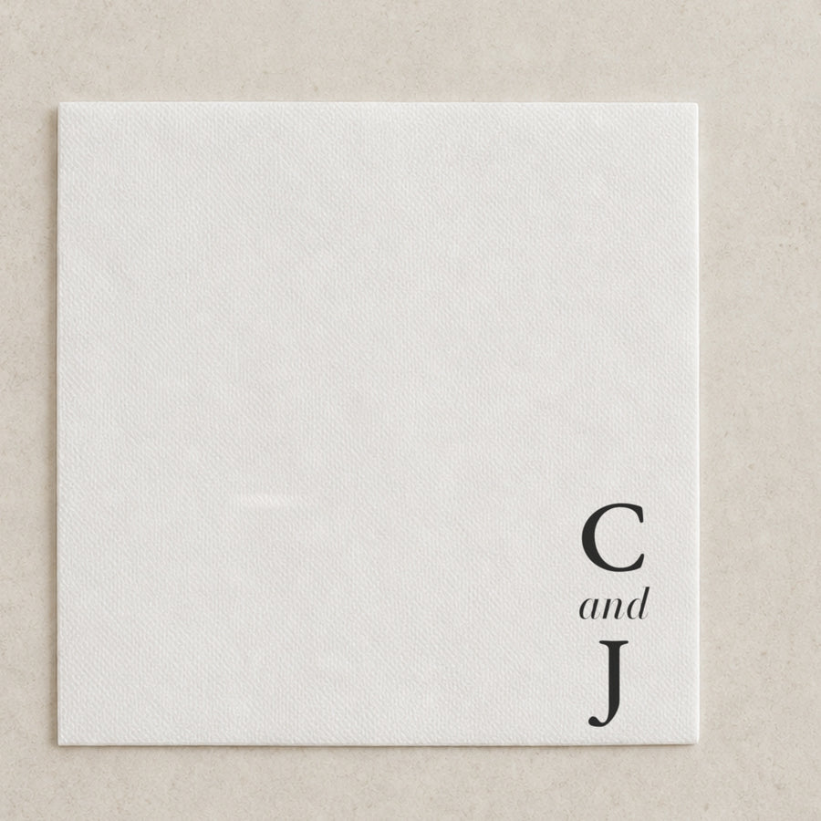 The Almond cocktail napkin, personalised and printed in Australia
