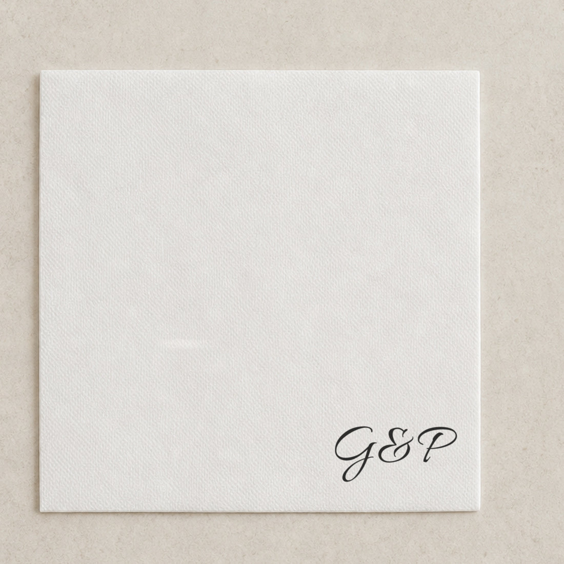 The Delphine cocktail napkin, personalised and printed in Australia