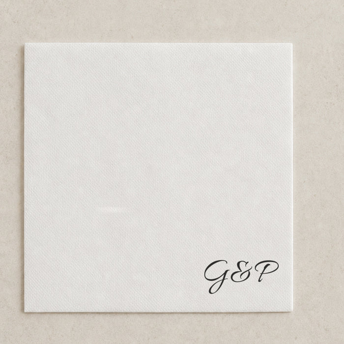 The Delphine cocktail napkin, personalised and printed in Australia