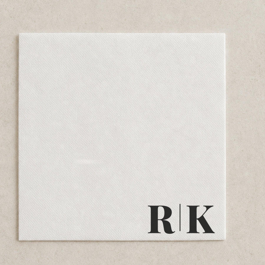 The Juniper cocktail napkin, personalised and printed in Australia