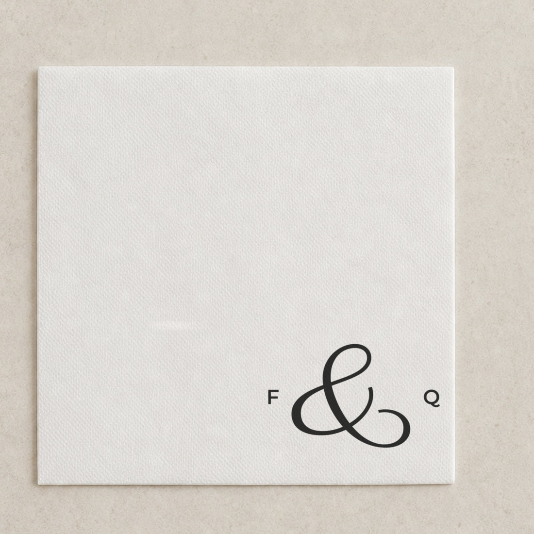 The Chantilly cocktail napkin, personalised and printed in Australia