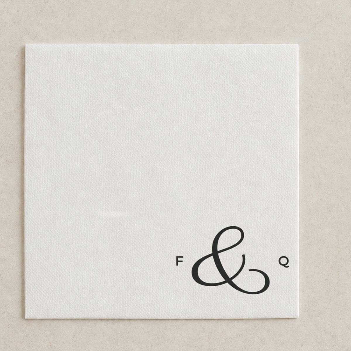 The Chantilly cocktail napkin, personalised and printed in Australia
