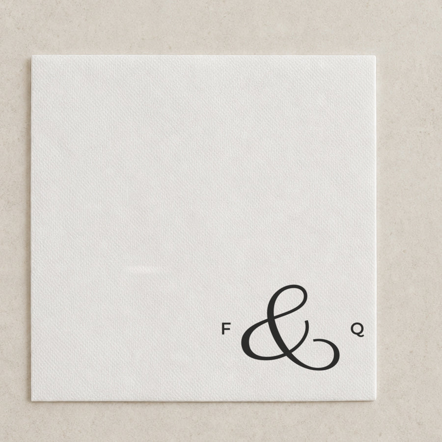 The Chantilly cocktail napkin, personalised and printed in Australia