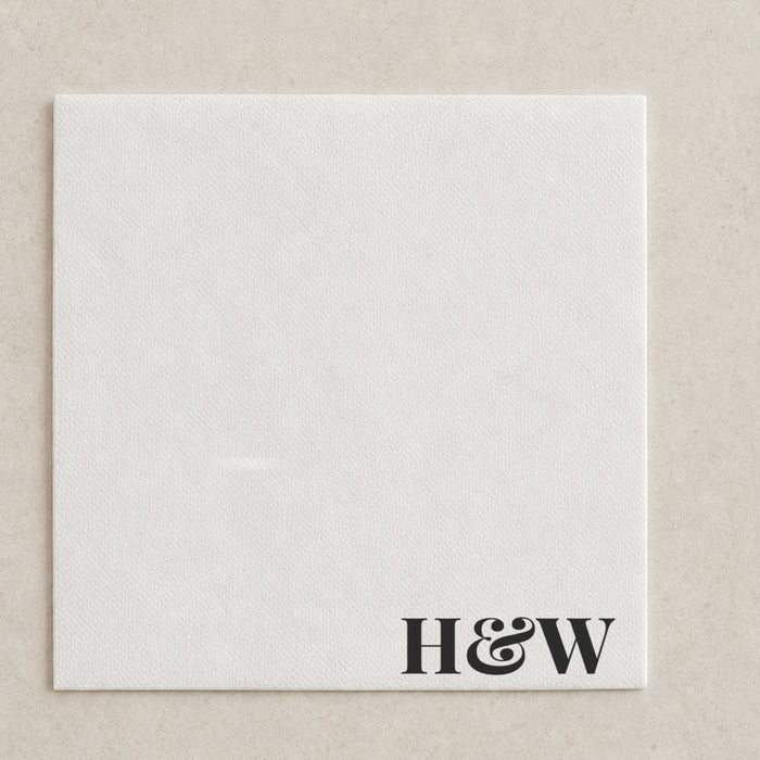 The Bijou cocktail napkin, personalised and printed in Australia