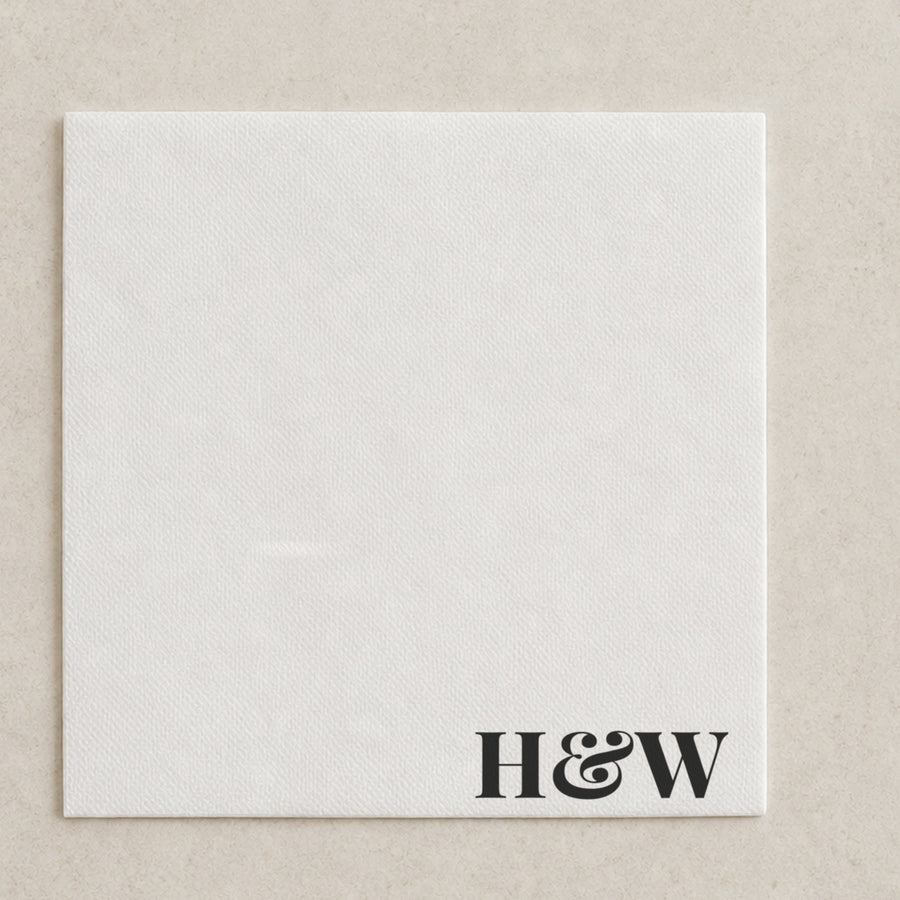 The Bijou cocktail napkin, personalised and printed in Australia