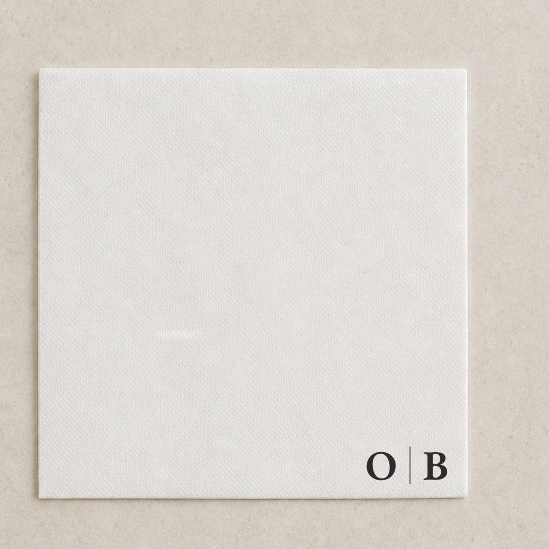 The Column cocktail napkin, personalised and printed in Australia