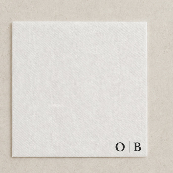 The Column cocktail napkin, personalised and printed in Australia