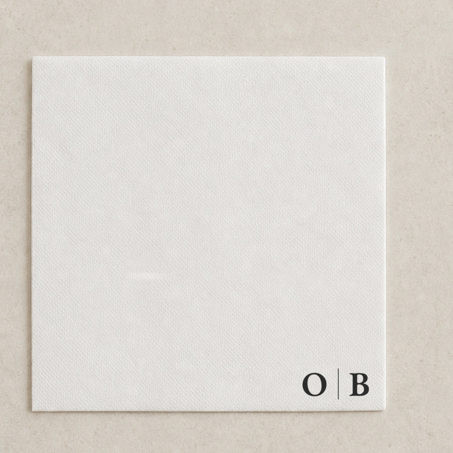 The Column cocktail napkin, personalised and printed in Australia