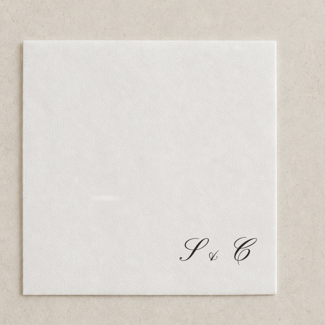 The Cotton cocktail napkin, personalised and printed in Australia