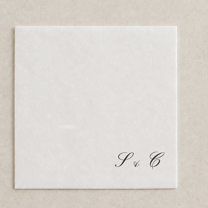 The Cotton cocktail napkin, personalised and printed in Australia
