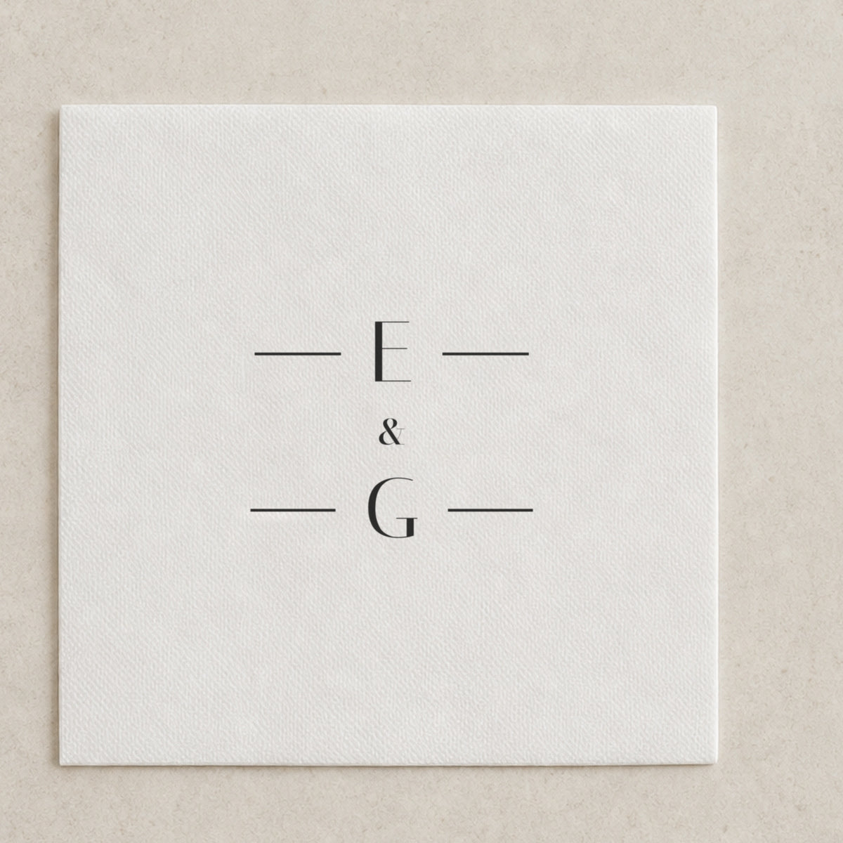 The Laurel cocktail napkin, personalised and printed in Australia