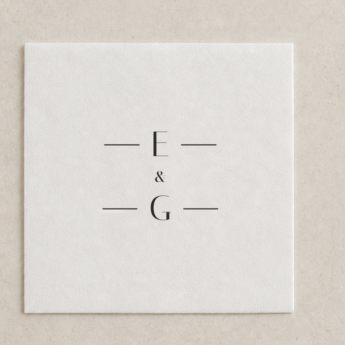 The Laurel cocktail napkin, personalised and printed in Australia